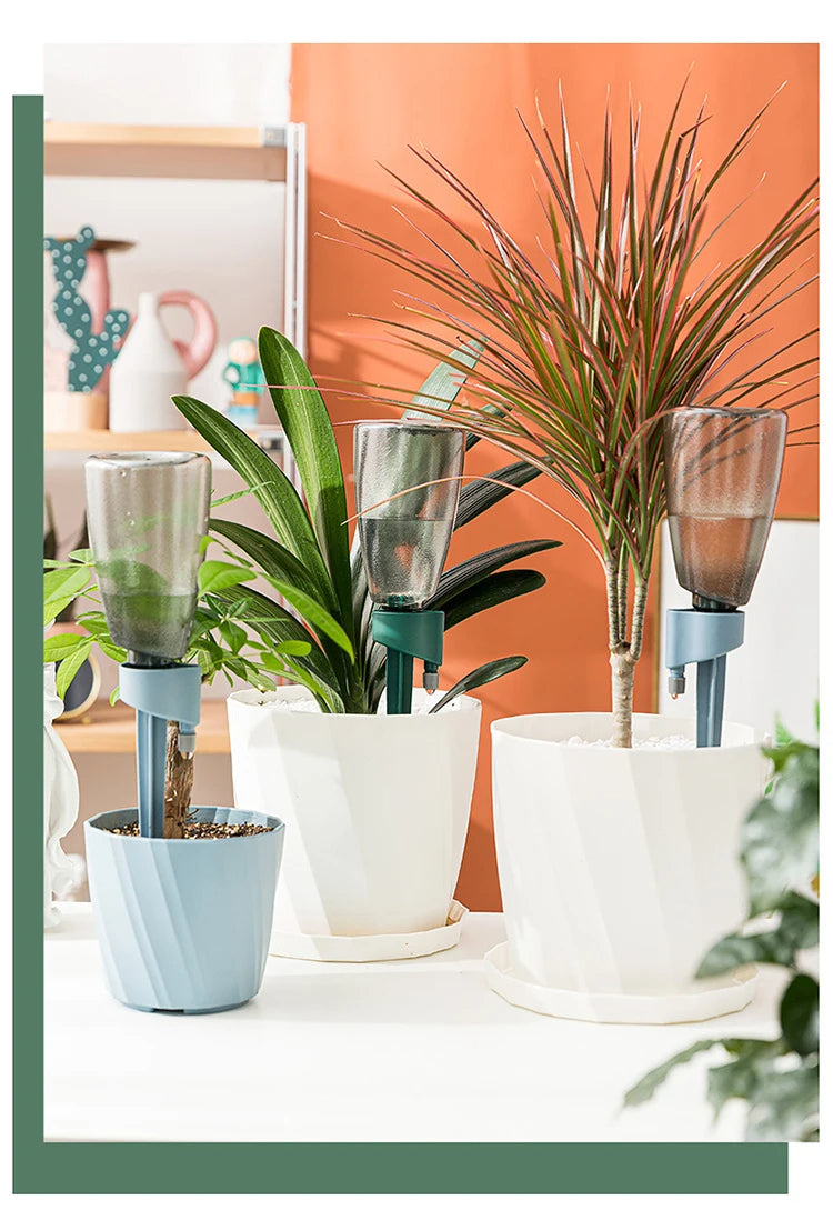 🟡 Nuevo Dispositivo automático de riego de flores para jardín, velocidad ajustable, riego por goteo, maceta, dispositivo de riego por goteo suculento