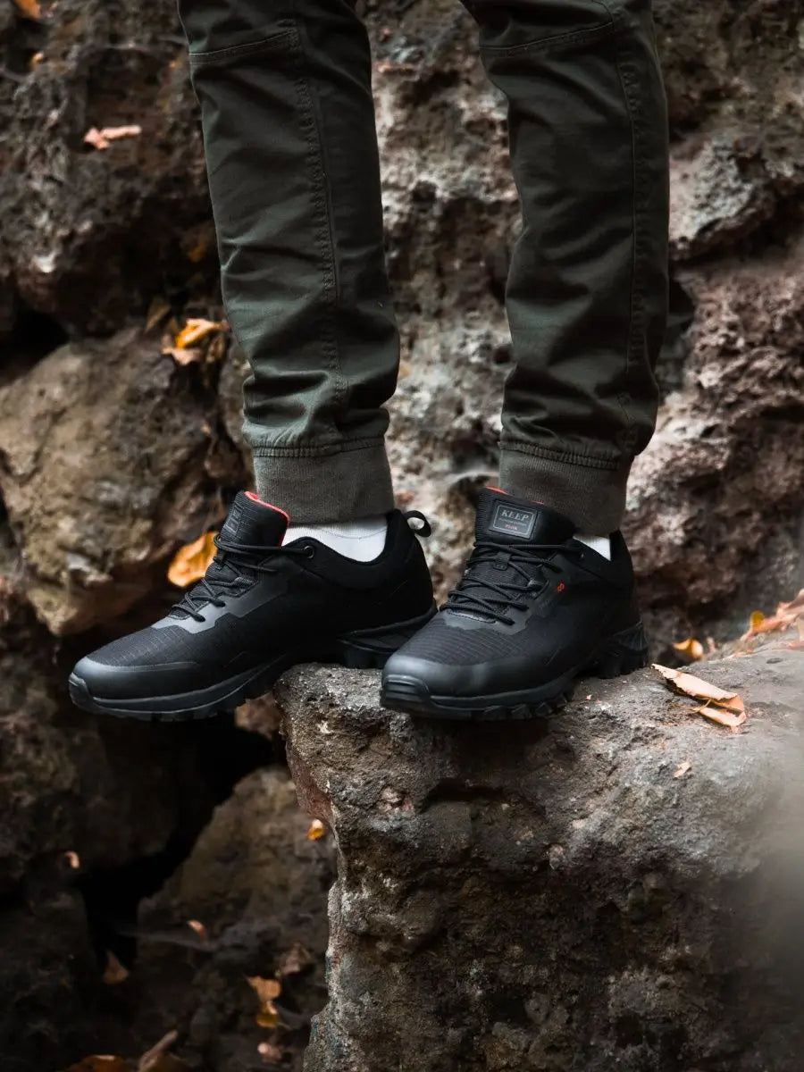 🟡 Nuevos zapatos antideslizantes resistentes al desgaste para senderismo para hombre, zapatos de viaje impermeables a la moda para exteriores, zapatillas cómodas para hombre
