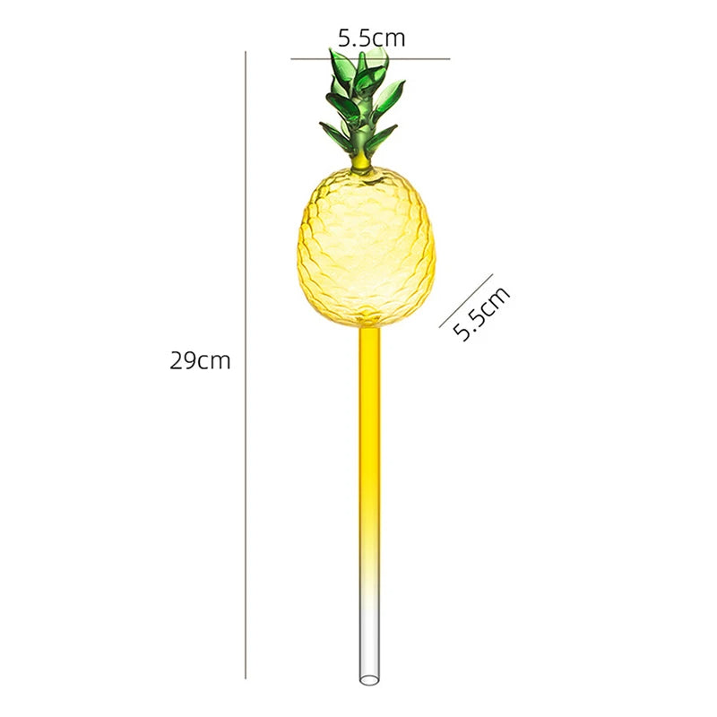 🟡 Alimentador de agua de plantas de vidrio, dispositivos de autorriego automáticos de dibujos animados, sistema de riego por goteo, herramientas de riego para el hogar