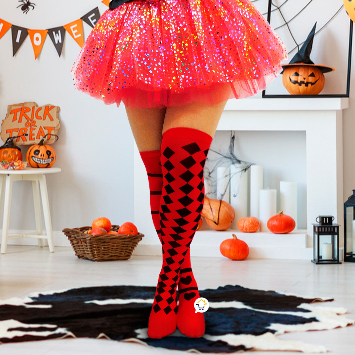 Medias Largas Arlequín Halloween