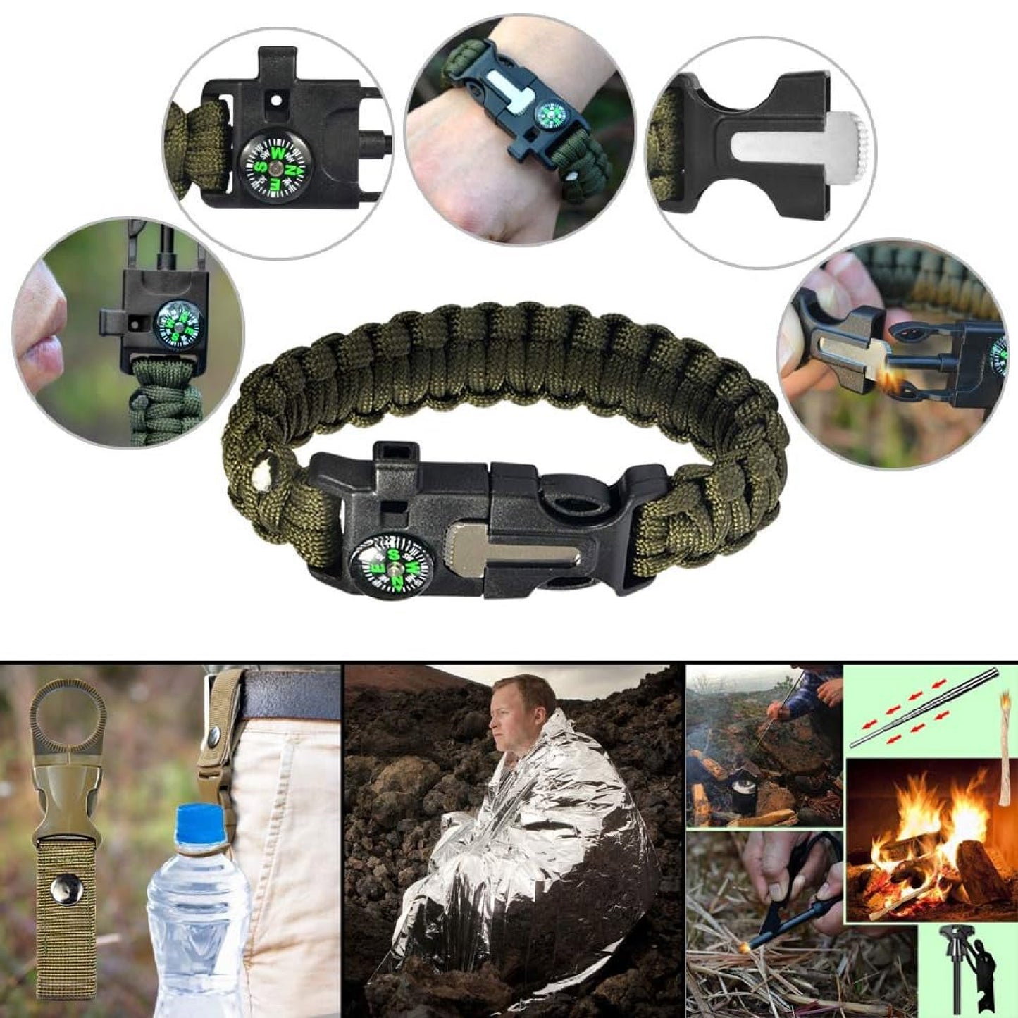 Kit Supervivencia Herramientas Camping Guerras Catástrofes