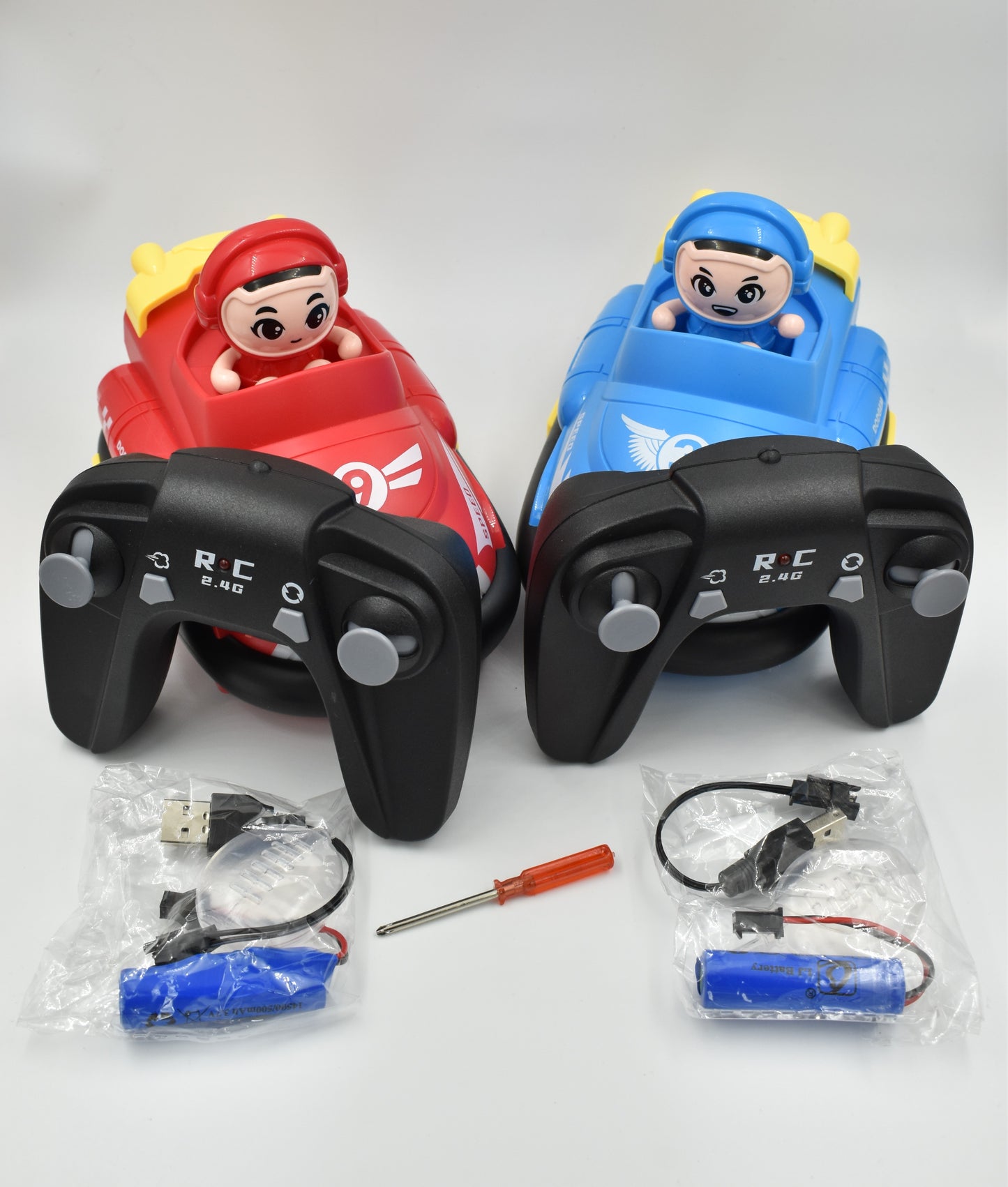 Juego de carros chocones control remoto