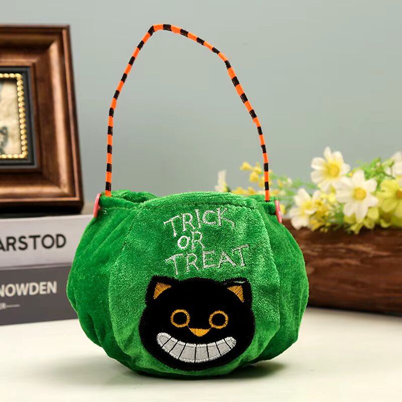 Mini Cesta Bolsa Calabaza de Halloween