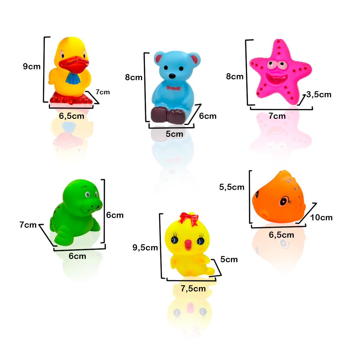 Juguetes Chillones x6 unidades para Bebés