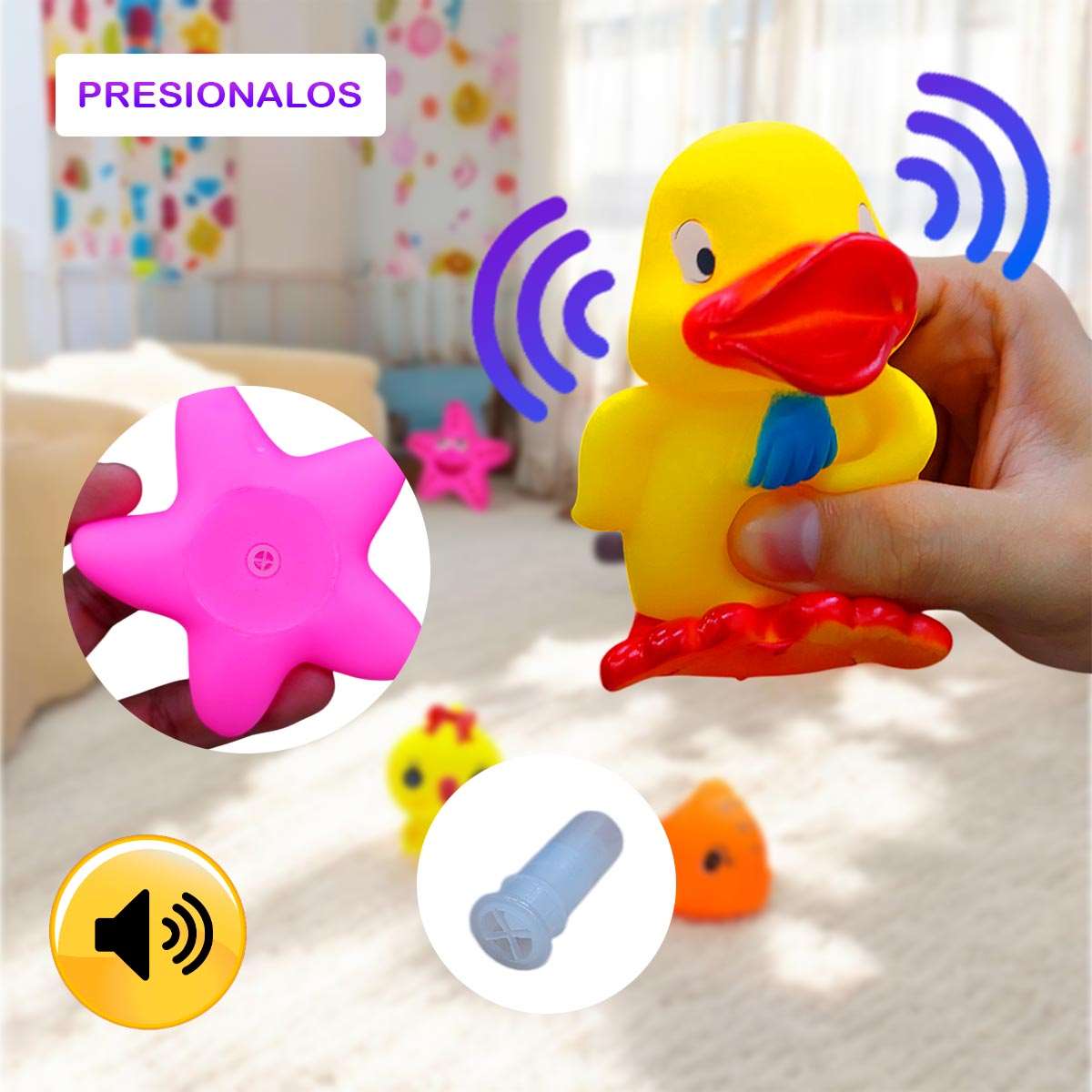 Juguetes Chillones x6 unidades para Bebés