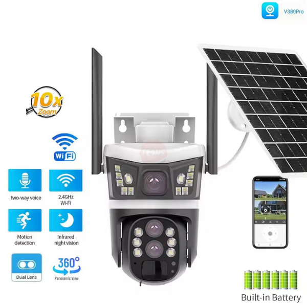 Cámara Solar Doble Lente Wifi | Sim Card |12mpx | HD