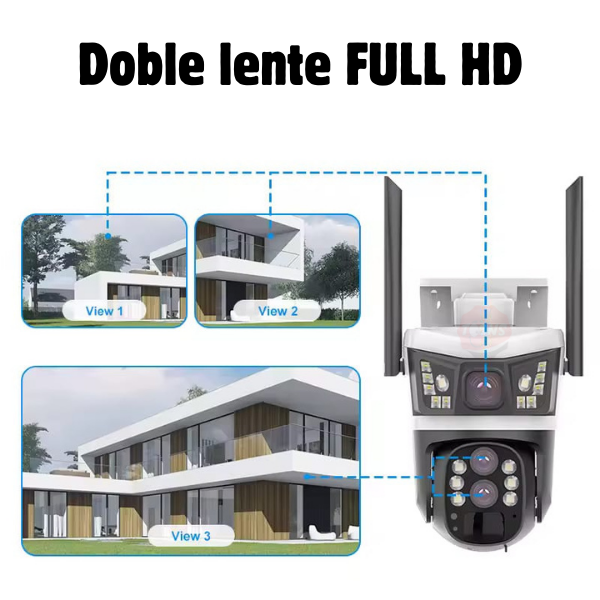Cámara Solar Doble Lente Wifi | Sim Card |12mpx | HD