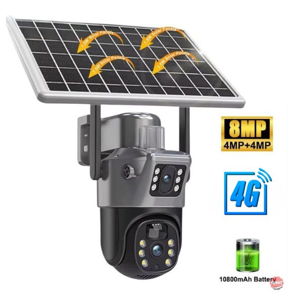 Cámara Solar Doble Lente Wifi | Sim Card |12mpx | HD