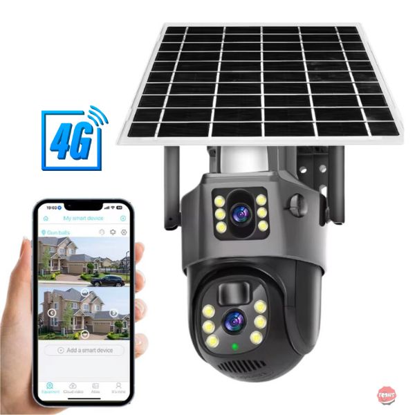 Cámara Solar Doble Lente Wifi | Sim Card |12mpx | HD