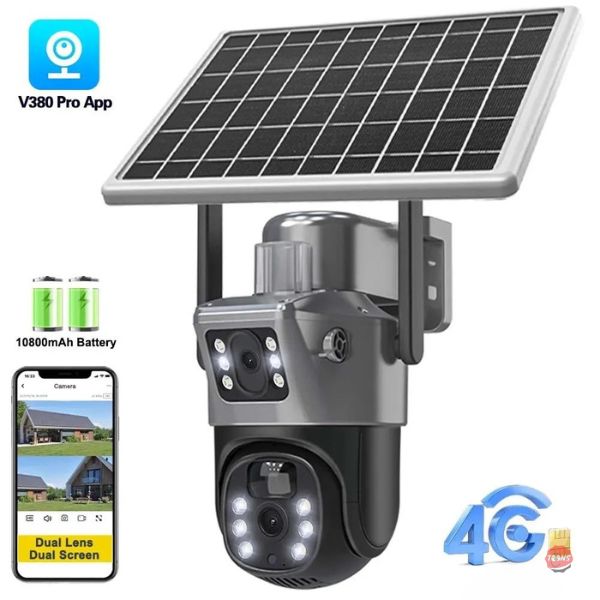 Cámara Solar Doble Lente Wifi | Sim Card |12mpx | HD