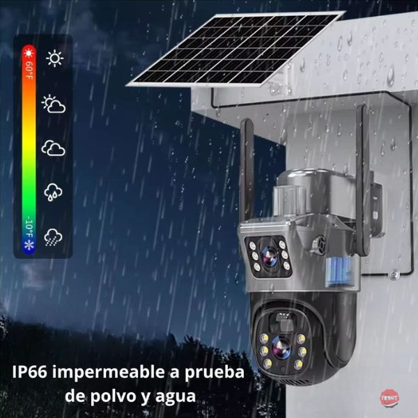 Cámara Solar Doble Lente Wifi | Sim Card |12mpx | HD