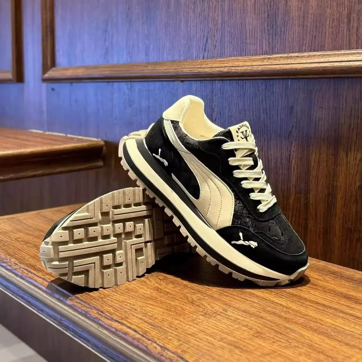 🟡 Zapatos Deportivos Suela Gruesa Hombre