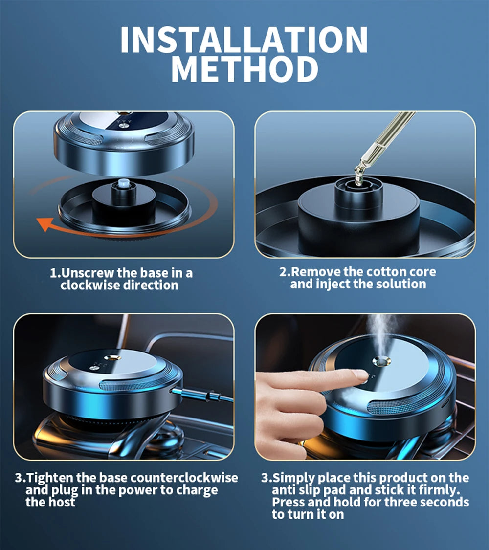 🟡 Ambientador de aire para coche, humidificador difusor de aromaterapia, fragancia, olor, accesorios de decoración Interior, estilo de coche con aroma hasta por 60 días