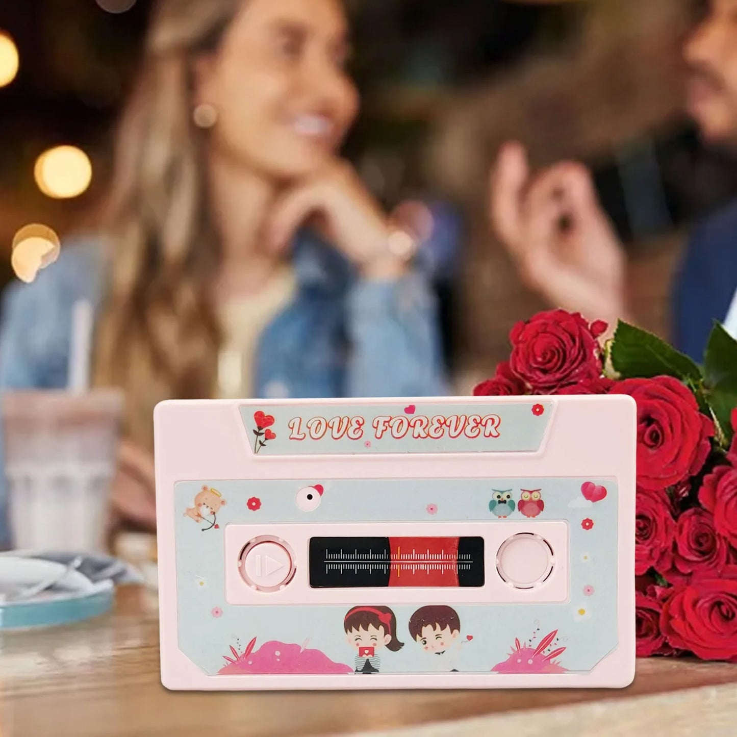 🟡 Tarjeta de felicitación grabable para el Día de San Valentín, Día de la madre, Día de la mujer, Meses de novios, Aniversarios y cualquier fecha especial tarjeta de felicitación parlante grabable con voz en blanco 60 segundos
