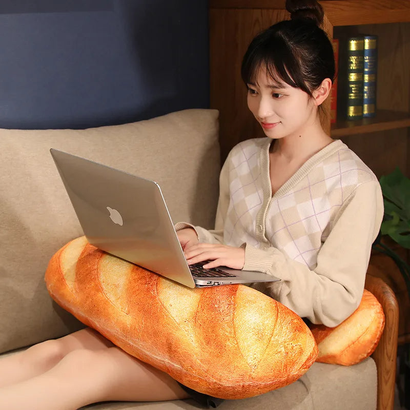 🟡 Almohada de Peluche de pan francés de 50 cm, Peluche de comida, compañero para dormir, regalo para cualquier ocasión
