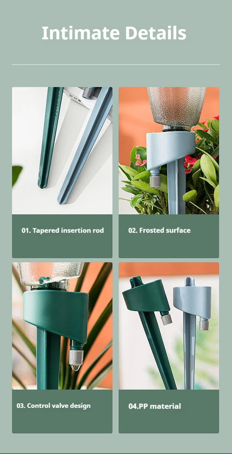 🟡 Nuevo Dispositivo automático de riego de flores para jardín, velocidad ajustable, riego por goteo, maceta, dispositivo de riego por goteo suculento