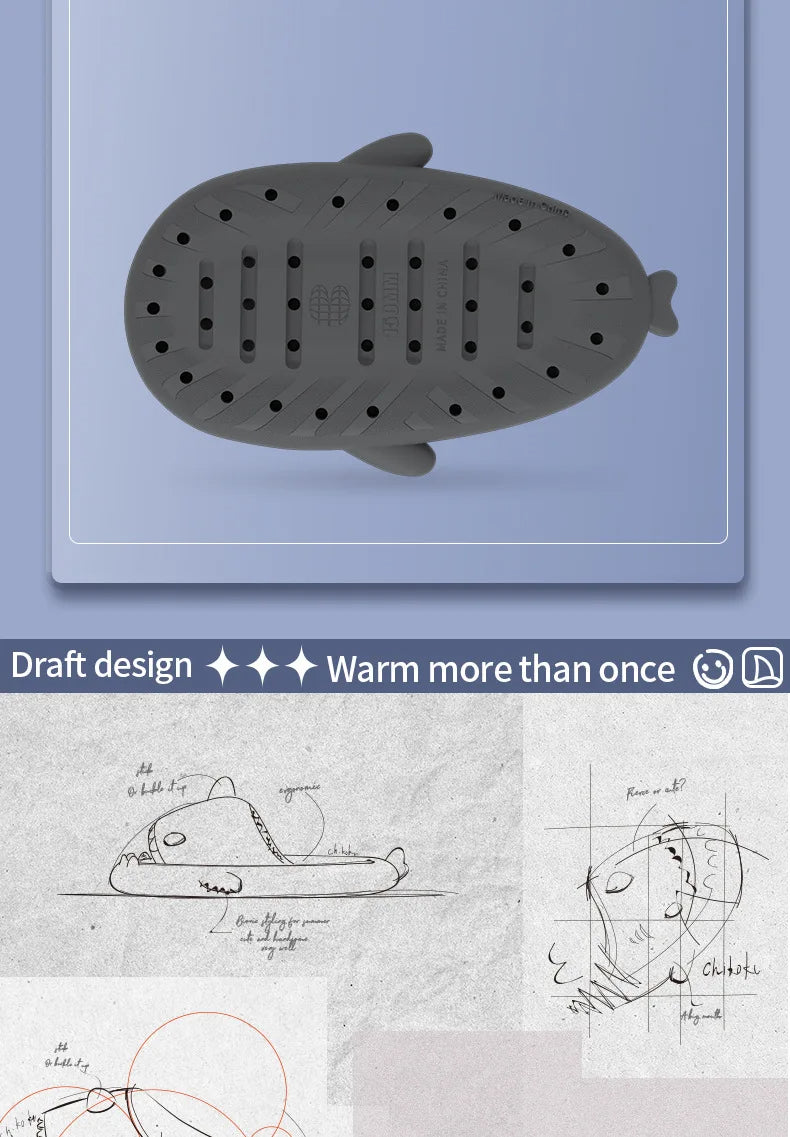 🟡 Chanclas de tiburón de suela gruesa de 4cm para mujeres y hombres, toboganes de playa para interiores, lindas sandalias de calle de verano para parejas con linterna brillante nocturna
