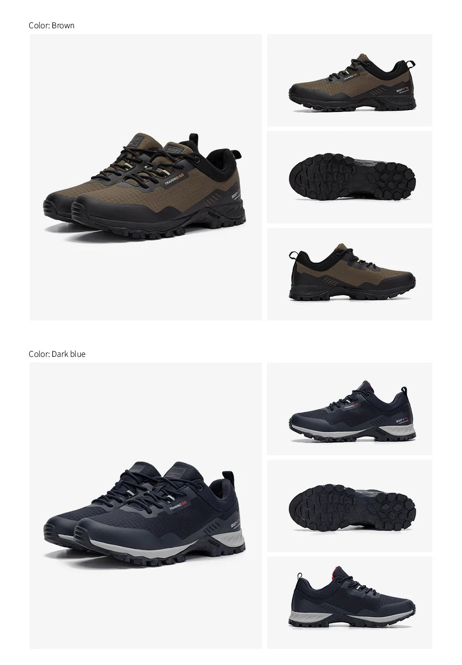 🟡 Nuevos zapatos antideslizantes resistentes al desgaste para senderismo para hombre, zapatos de viaje impermeables a la moda para exteriores, zapatillas cómodas para hombre