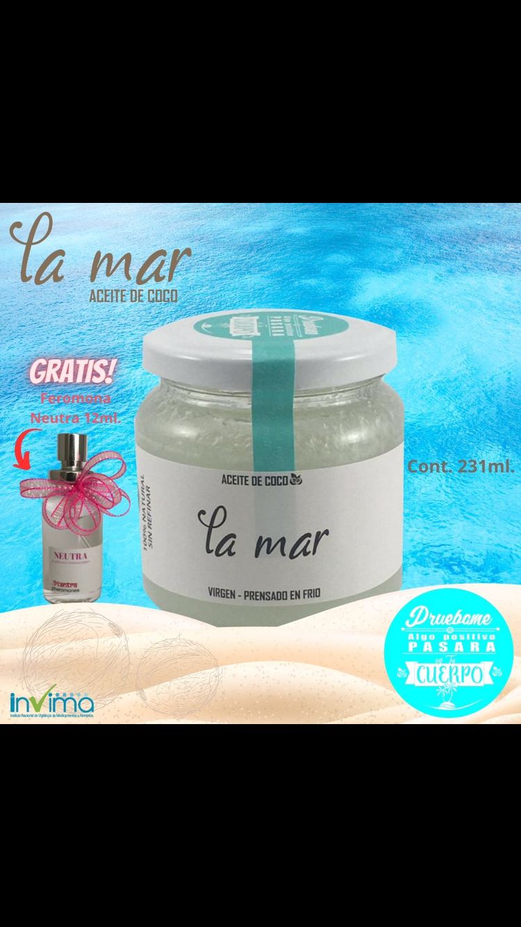 Aceite De Coco Marca La Mar + Perfume de feromona