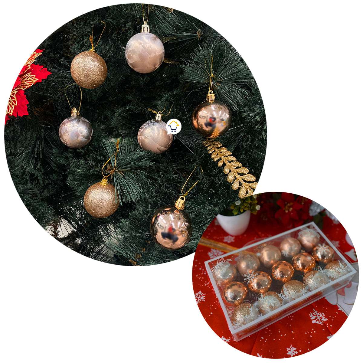 Bolas Navideñas x15 Esferas decorativas Árbol Navidad