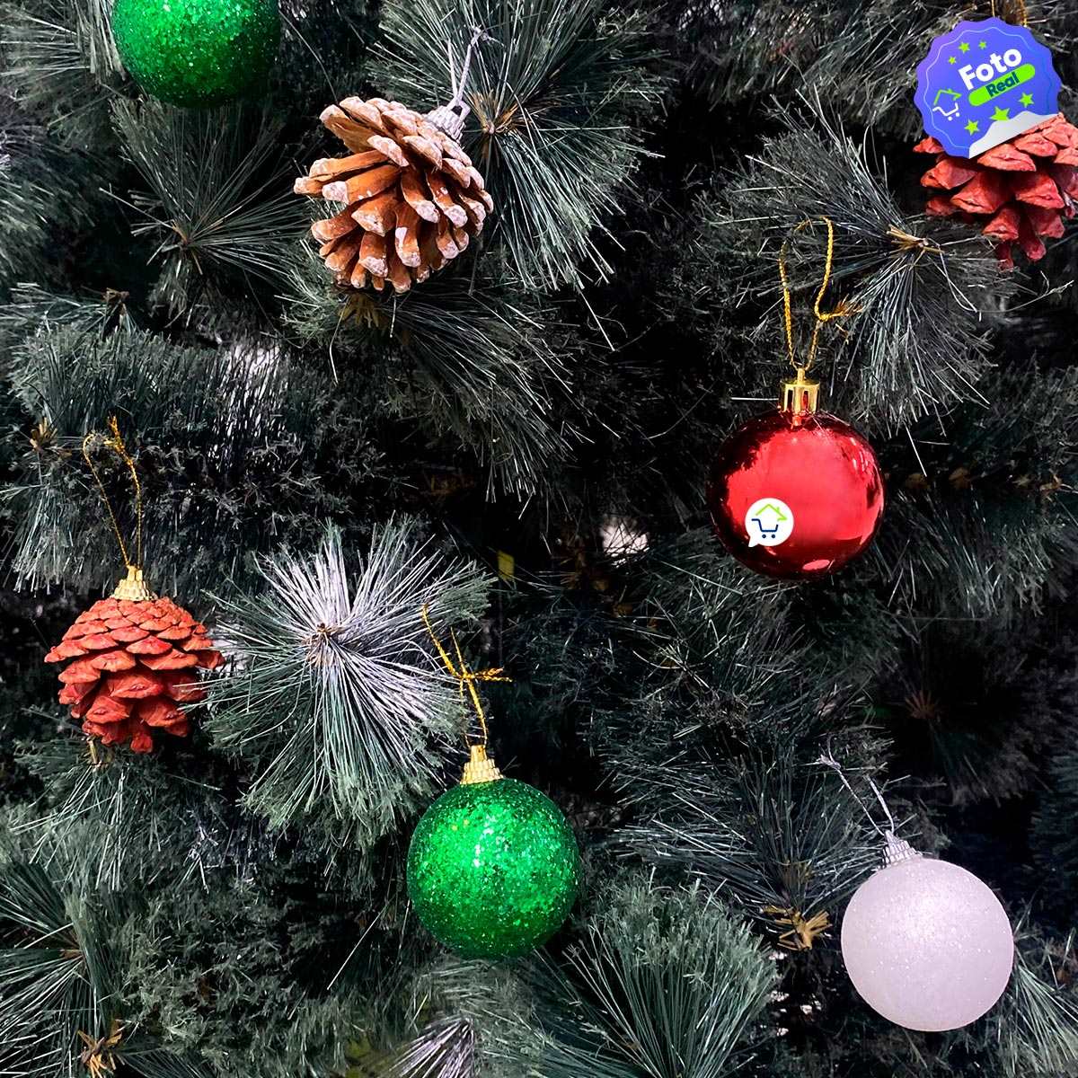 Bolas Navideñas x15 Esferas y Figuras Decorativas Decoración Árbol Navidad