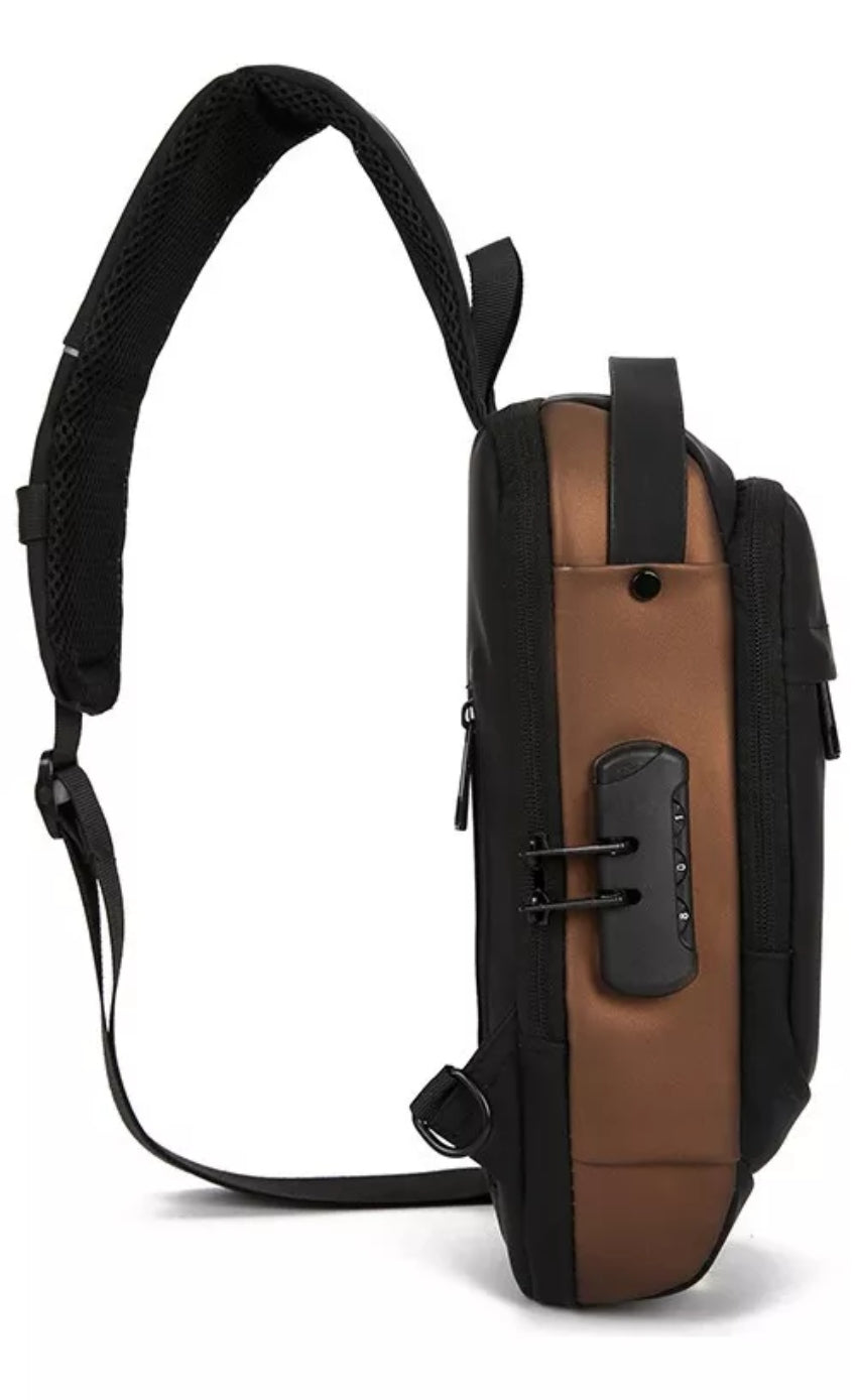 Bolso Antirrobo Impermeable Morral Con Puerto Usb Caballero