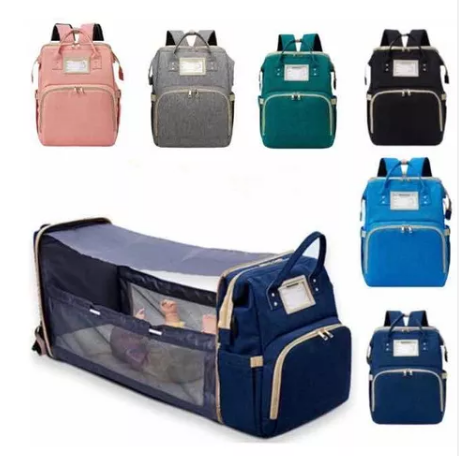 Bolso Pañalera Con Cuna Cambiador De Bebe