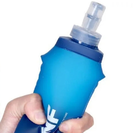 🟡 Botella de agua de 500ml, matraz blando plegable de TPU, bolsa para botella de agua deportiva, botella de agua plegable para correr, acampar y hacer senderismo