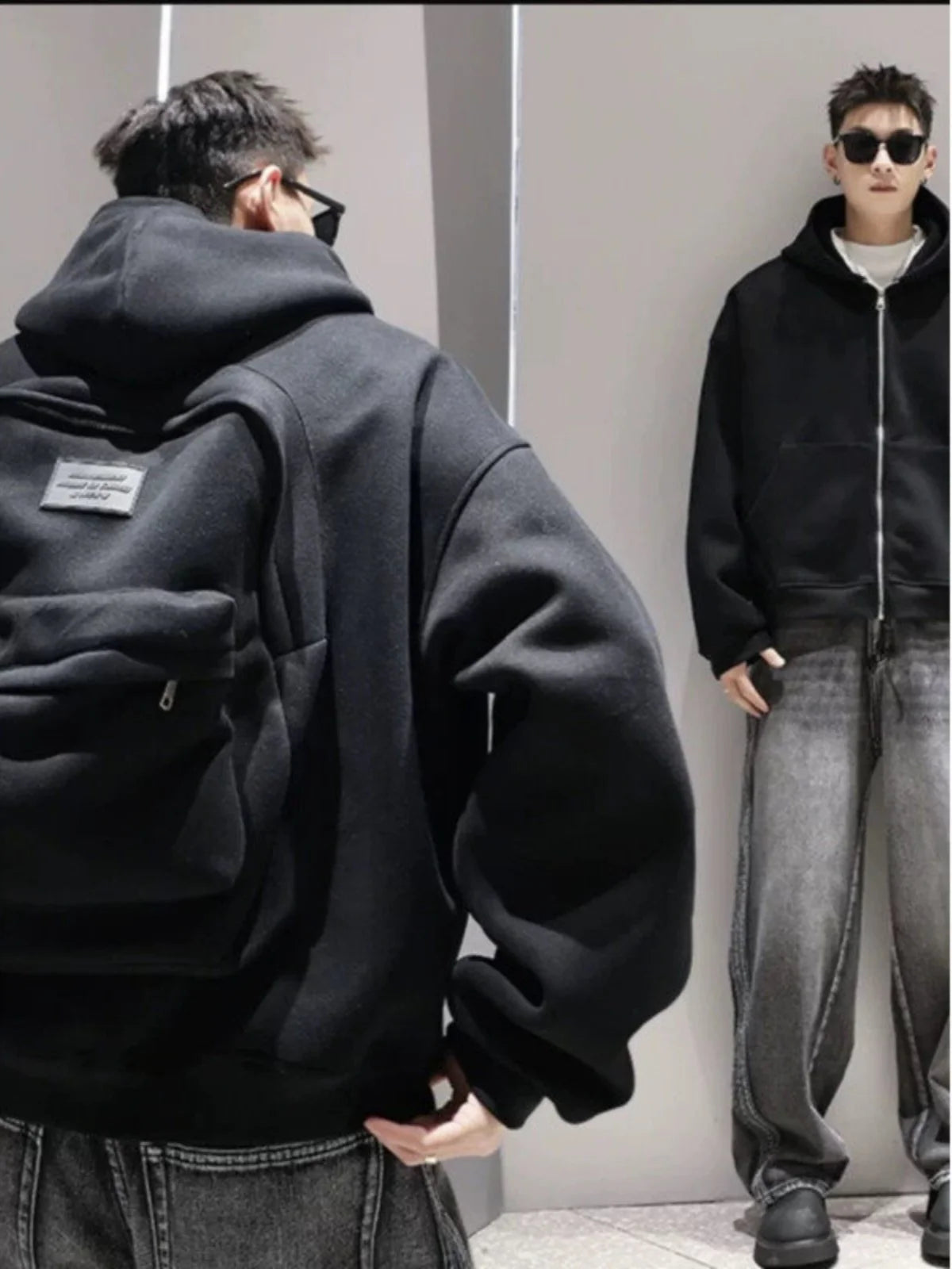 🟡 Buzo con capucha y mochila, hoodie mochila equipaje