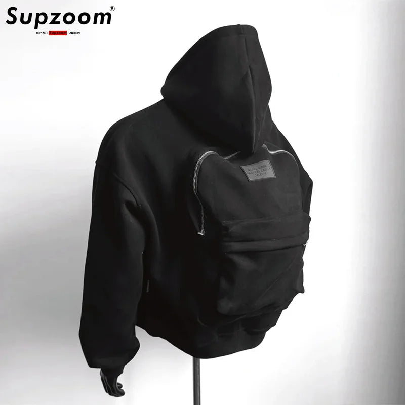🟡 Buzo con capucha y mochila, hoodie mochila equipaje