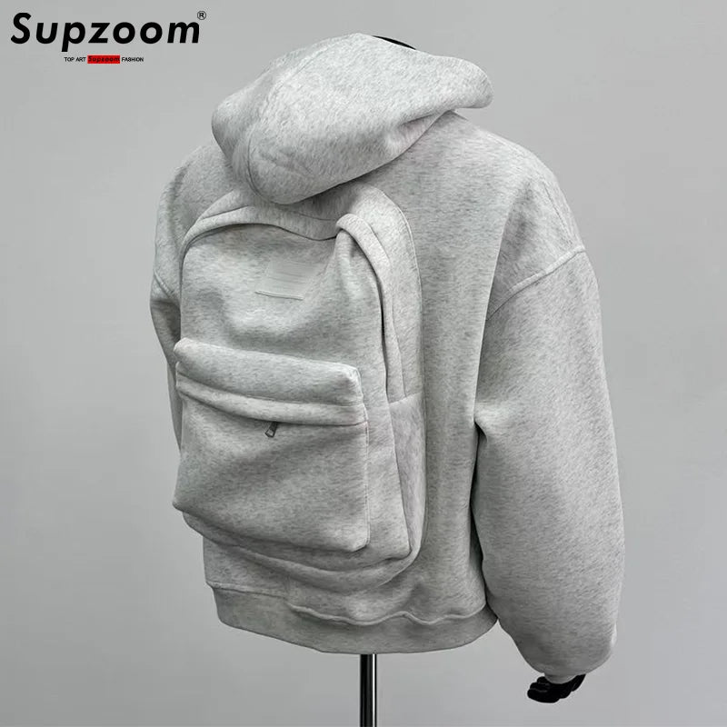 🟡 Buzo con capucha y mochila, hoodie mochila equipaje