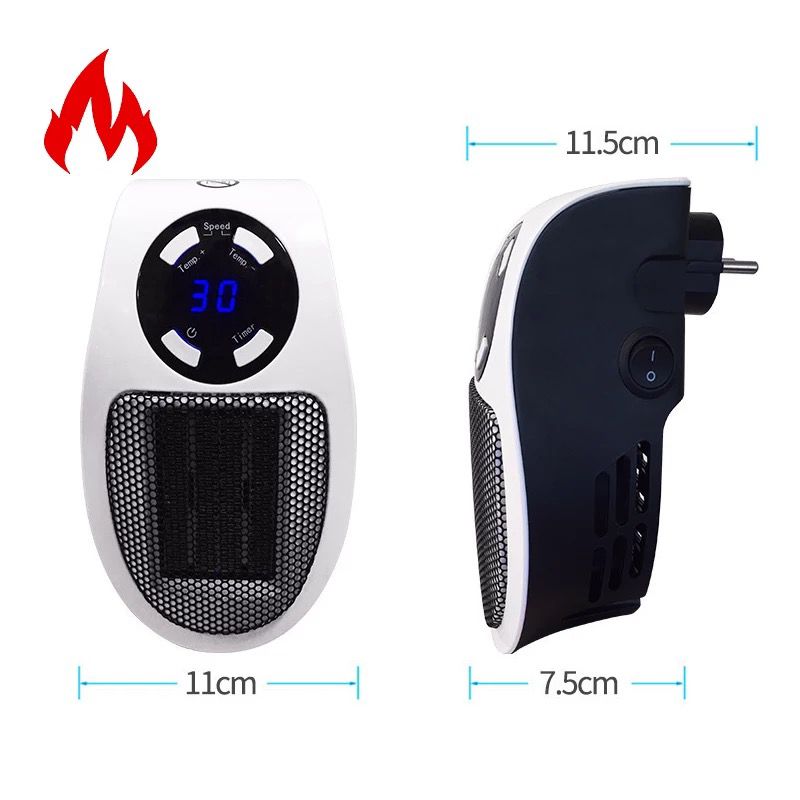 Calentador Eléctrico Portátil Con Pantalla LCD