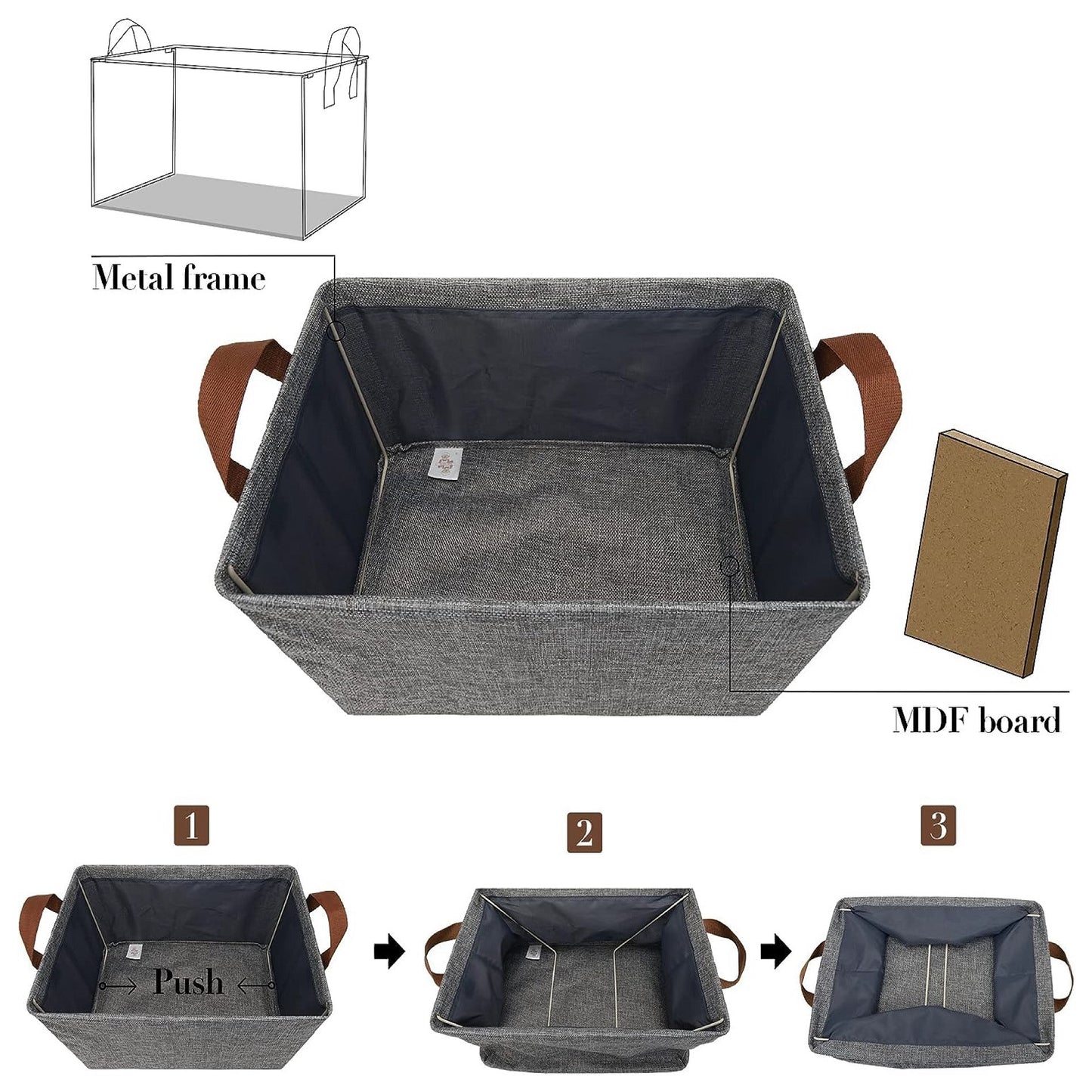 Canasta Caja Organizador Rígido Plegable