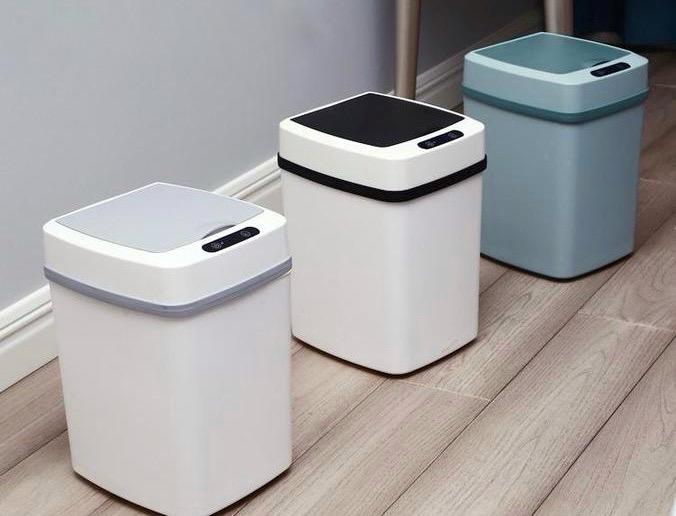 Caneca Papelera Con Sensor Automático Abre Cierra