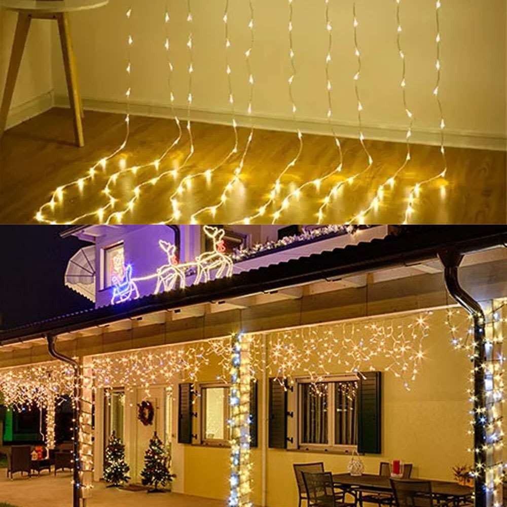 Cascada Guirnalda Luces Navidad 10mx1mts