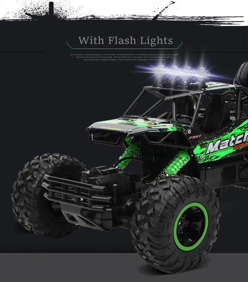 🟡 Coche teledirigido 4WD todoterreno 4x4, coches de Control remoto, Radio, Buggy, camión de carreras, deriva con luces Led, juguetes de regalo para niños y niñas