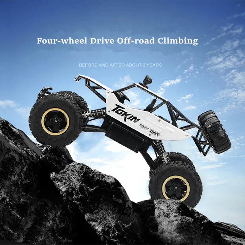 🟡 Coche teledirigido 4WD todoterreno 4x4, coches de Control remoto, Radio, Buggy, camión de carreras, deriva con luces Led, juguetes de regalo para niños y niñas