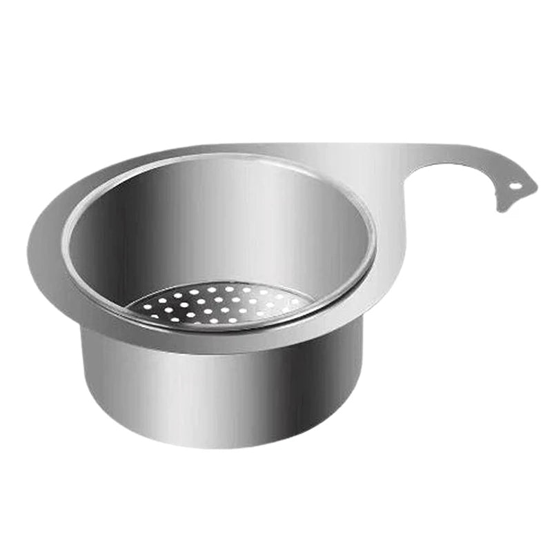🟡 Colador de fregadero lavaplatos en forma de cisne en acero inoxidable, cesta filtrable, organizador multifuncional, cesta de lavado de verduras y frutas en la cocina