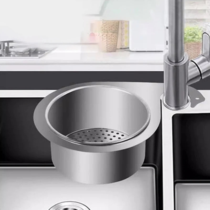 🟡 Colador de fregadero lavaplatos en forma de cisne en acero inoxidable, cesta filtrable, organizador multifuncional, cesta de lavado de verduras y frutas en la cocina