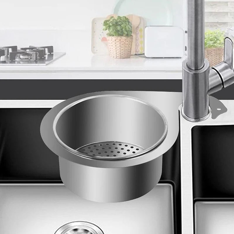 🟡 Colador de fregadero lavaplatos en forma de cisne en acero inoxidable, cesta filtrable, organizador multifuncional, cesta de lavado de verduras y frutas en la cocina