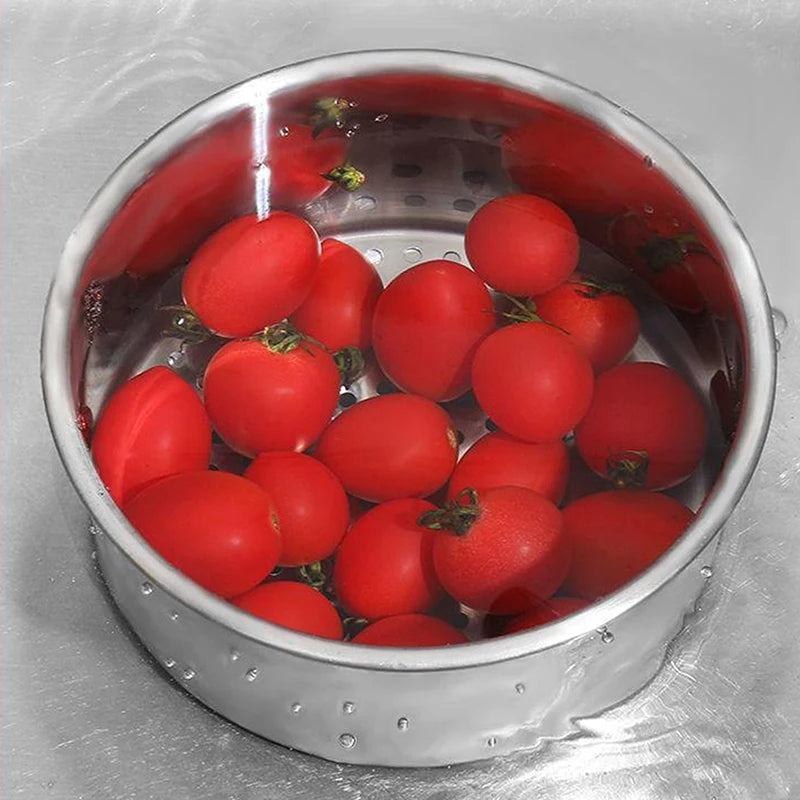 🟡 Colador de fregadero lavaplatos en forma de cisne en acero inoxidable, cesta filtrable, organizador multifuncional, cesta de lavado de verduras y frutas en la cocina