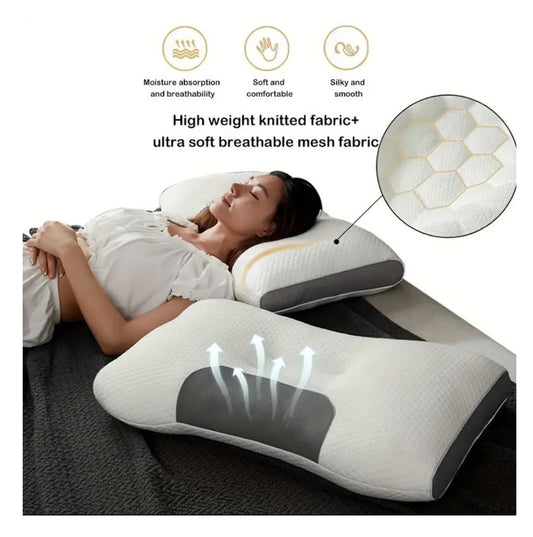 Combo 2 Almohada Cervical Cojín 3d Descanso