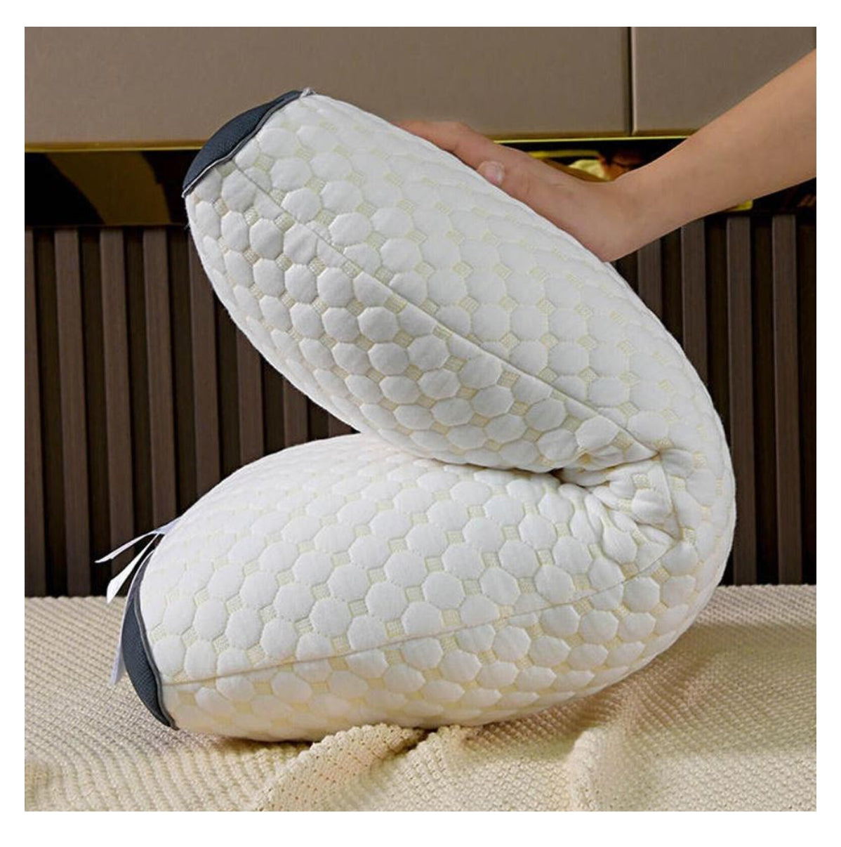 Combo 2 Almohada Cervical Cojín 3d Descanso