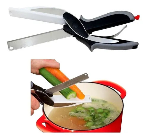 Combo Cocina Tabla 3 en 1 + Tijera Pica Todo Cocina