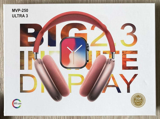 Combo Reloj Smartwatch Ultra 3 + Diadema + 4 Manillas reloj