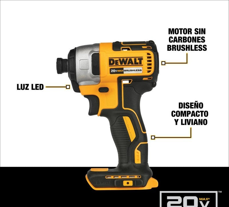 Combo taladro percutor 1/2 Dewalt + Taladro atornillador impacto 20v Dewalt + Set de puntas y brocas v-line Bosch 41 unidades