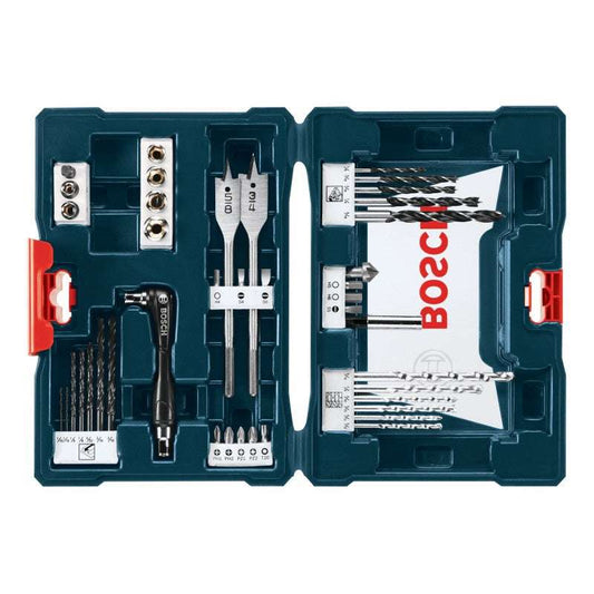 Combo taladro percutor 1/2 Dewalt + Taladro atornillador impacto 20v Dewalt + Set de puntas y brocas v-line Bosch 41 unidades