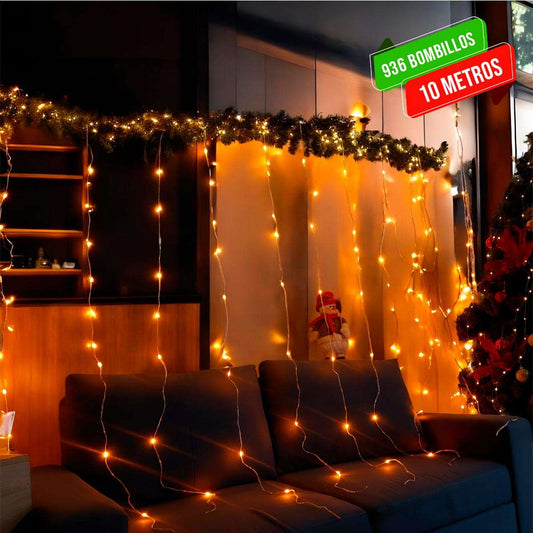 Cortina Luz Led 10x2Mts Navidad