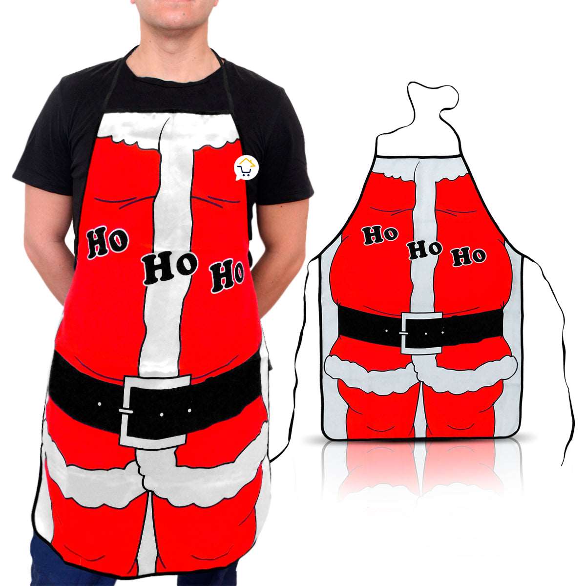 Delantal Navideño Cocina Chef Papá Noel Navidad