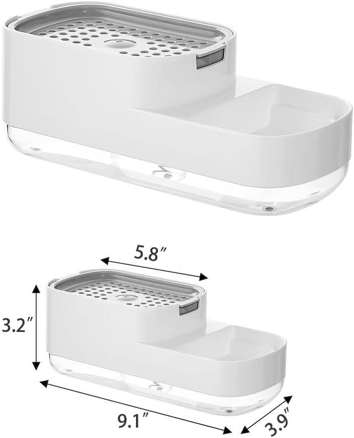 Dispensador De Jabón Con Esponja Cocina